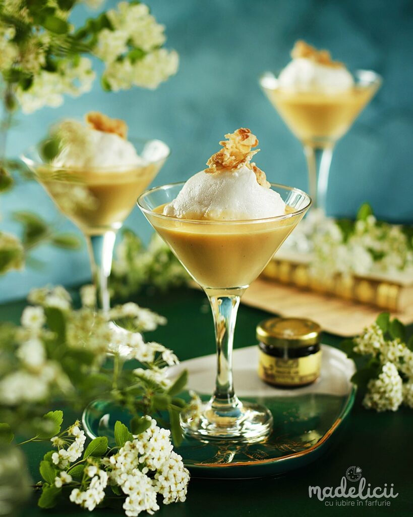 Lapte de pasare cu migdale caramelizate